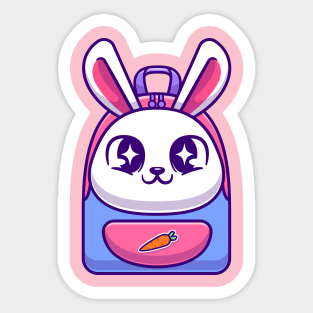 Cute Rabbit Bag Cartoon Sticker